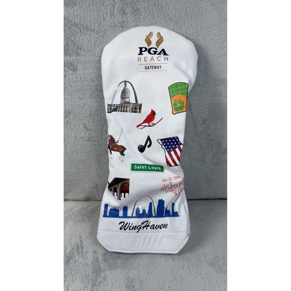Winston Collection PGA Reach Gateway St Louis Leather Golf Driver Headcover USA